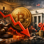 Senat glasa o CLARITY Actu dok Fed najavljuje podizanje kamate — volatilnost prijeti Bitcoinu — ilustracija COIN.BA