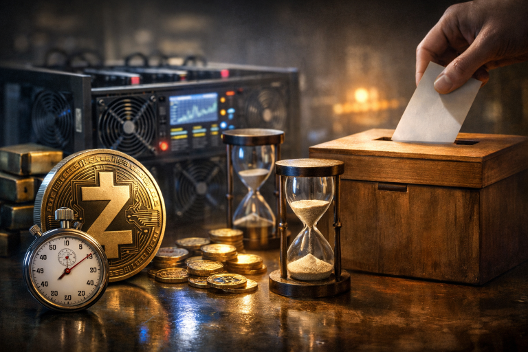 Većina vlasnika Zcash-a podržala blokove od 25 sekundi i zadržavanje rasporeda prepolovljenja ZEC — ilustracija COIN.BA