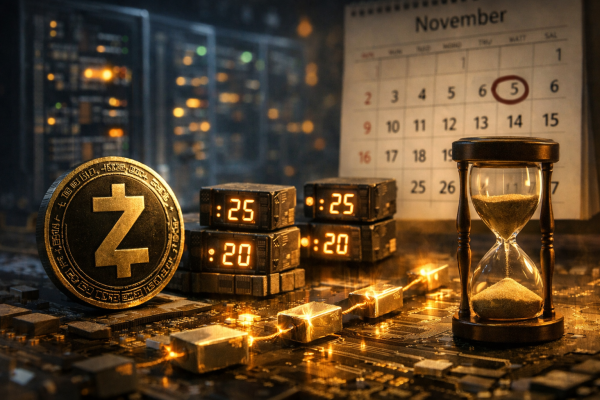 Zcash cilja 5. novembar za NU7 mainnet nadogradnju; blokovi skraćeni na 25 sekundi — ilustracija COIN.BA