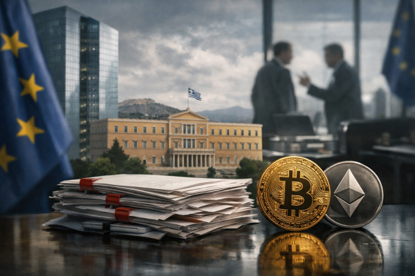 Binance odbacuje nagađanja o interveniciji Lagarde u grčki MiCA zahtjev i potvrđuje posvećenost Evropi — ilustracija COIN.BA