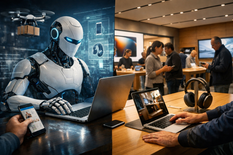 Pionir Appleovih trgovina: AI neće zamijeniti fizičku kupovinu, trgovine će opstati — ilustracija COIN.BA