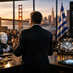 Mitsotakis u San Franciscu: otvoreno priznao da nema gotova rješenja za AI — ilustracija COIN.BA