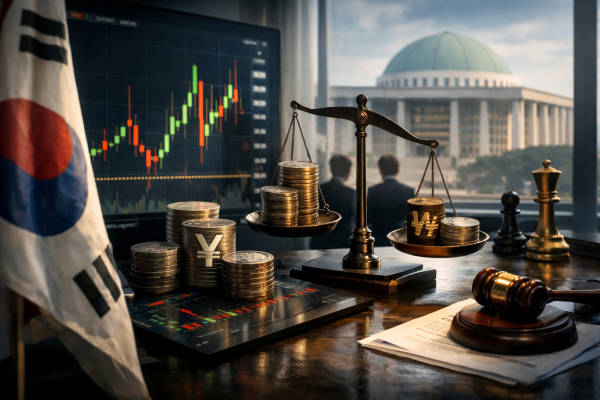 Južna Koreja razmatra market-mejkere za kripto nakon što je JPYC trgovao četiri puta iznad pega — ilustracija COIN.BA