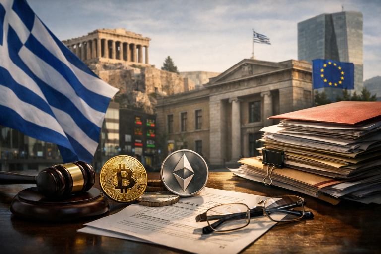 Grčka upisala prve četiri MiCA tvrtke, HCMC demantirao navode o Binanceu i Lagarde — ilustracija COIN.BA