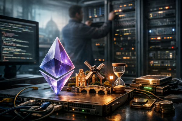 Ethereum zakazuje nadogradnju Glamsterdam na Sepoliji za 6. oktobar — ilustracija COIN.BA