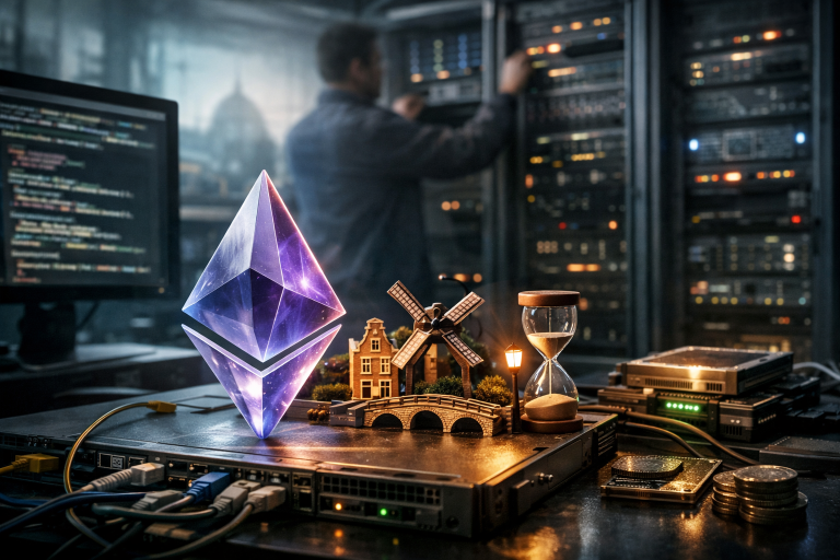Ethereum zakazuje nadogradnju Glamsterdam na Sepoliji za 6. oktobar — ilustracija COIN.BA