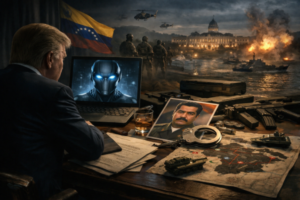 Time: Grok je navodno savjetovao Trumpa da zarobi predsjednika Venezuele — ilustracija COIN.BA