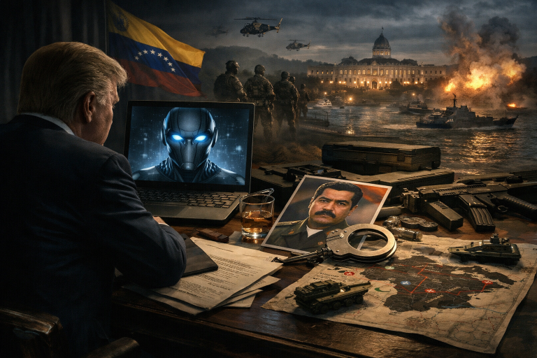 Time: Grok je navodno savjetovao Trumpa da zarobi predsjednika Venezuele — ilustracija COIN.BA