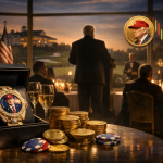 Trump organizuje gala večeru za 185 najvećih nosilaca TRUMP meme coina 22. novembra — ilustracija COIN.BA