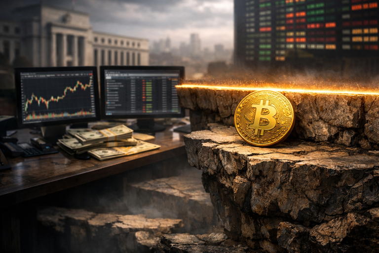 Bitcoin se bori probiti godišnje otvaranje 2026. — ključni nivoi i šta pratiti — ilustracija COIN.BA