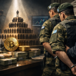 Dva vojnika među osumnjičenima za piramidalnu kripto-šemu vrijednu oko 8 milijuna dolara — ilustracija COIN.BA