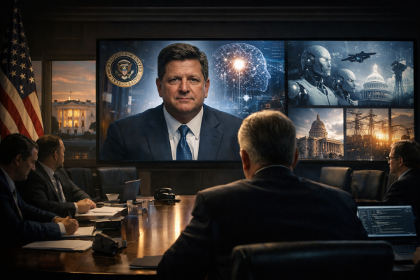 Trump imenovao Jayja Claytona za voditelja nove 'Super Intelligence Force' koja će koordinirati AI politiku — ilustracija COIN.BA