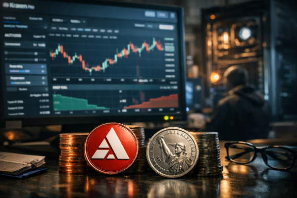 Kraken dodao AKT/USD par za margin trgovanje na Kraken Pro — ilustracija COIN.BA
