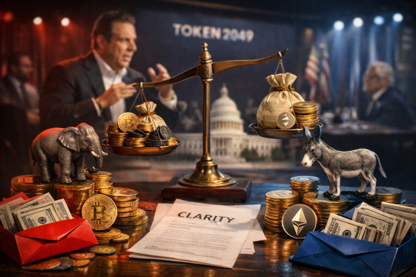 Cuomo: Pretjerana podrška kripto industrije republikancima udaljava demokrate i prijeti zakonu CLARITY — ilustracija COIN.BA