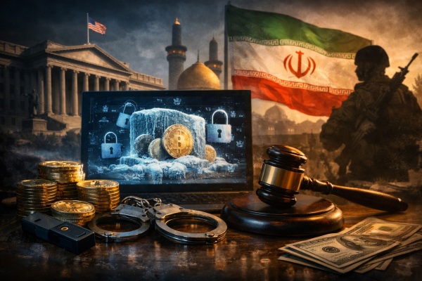 SAD planira zaplijeniti milijardu dolara kriptovaluta povezanih s Iranom, kaže Scott Bessent — ilustracija COIN.BA