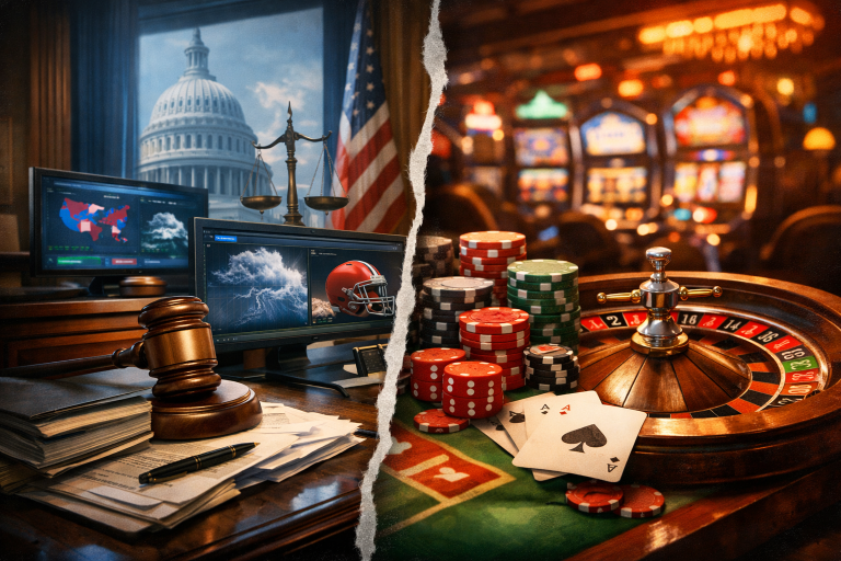 CFTC predlaže pravila koja razgraničavaju predikcijska tržišta od kockanja — ilustracija COIN.BA