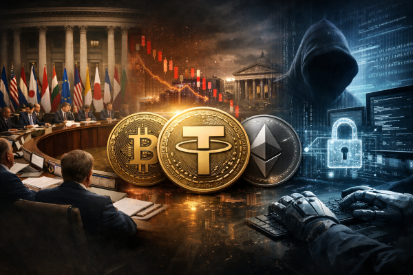 FSB upozorava na rizike stabilnih kriptovaluta i AI-poticane sajber prijetnje pred G20 — ilustracija COIN.BA