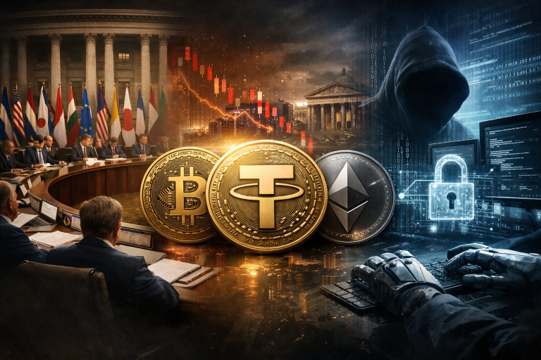 FSB upozorava na rizike stabilnih kriptovaluta i AI-poticane sajber prijetnje pred G20 — ilustracija COIN.BA