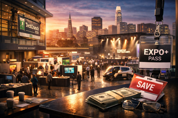 TechCrunch Disrupt 2026 počinje 13. oktobra u San Franciscu — zadnja prilika za uštedu do 100$ — ilustracija COIN.BA