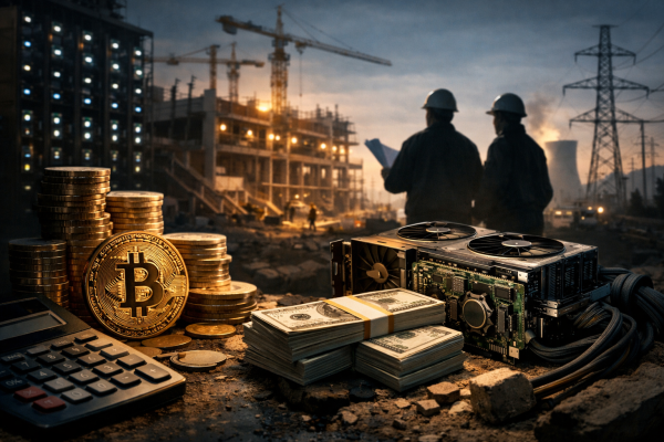 Rudari Bitcoina suočeni s rastućim troškovima finansiranja AI projekata i velikim deficitima kapitala — ilustracija COIN.BA