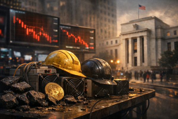 Dionice rudara Bitcoina pale do 13% u najjačoj prodaji na Wall Streetu od jula — ilustracija COIN.BA