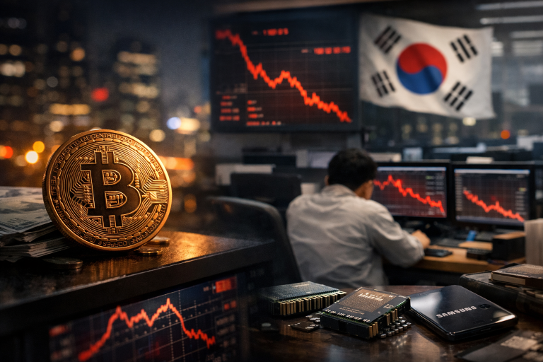 Bitcoin kliznuo blizu 80.000 USD dok KOSPI bilježi najniže zatvaranje od aprila — ilustracija COIN.BA