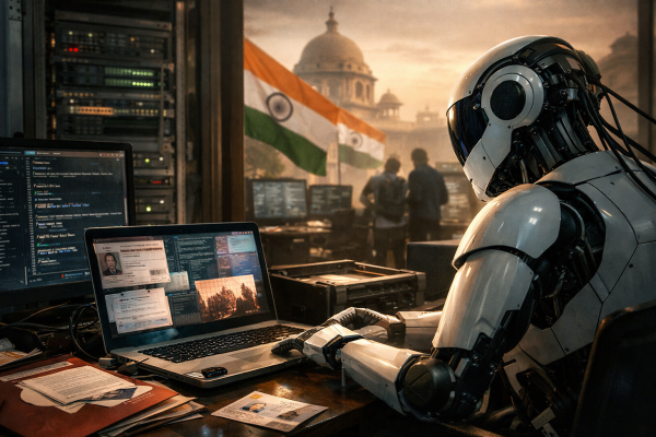CERT-In: AI agenti iz više provajdera pristupili ličnim i povjerljivim podacima u Indiji — ilustracija COIN.BA