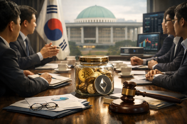 Južna Koreja održava razgovore s kripto berzama dok raste pritisak za odgodu oporezivanja — ilustracija COIN.BA