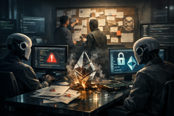AI agenti pomogli spriječiti testnet Glamsterdam hard forka nakon otkrića ranjivosti — ilustracija COIN.BA