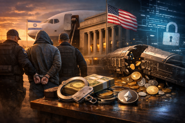 Izrael izručio Alexandera Blocka SAD-u zbog navodne krađe oko 2,8 milijuna dolara iz Nomad mosta — ilustracija COIN.BA